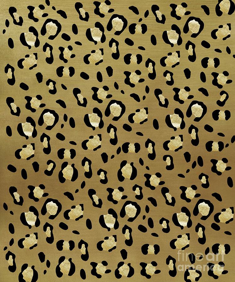 Cat Digital Art - Leopard Animal Print Glam #1 #pattern #decor #art by Anitas and Bellas Art