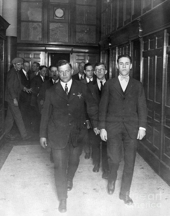 Leopold And Loeb Being Led To Court by Bettmann