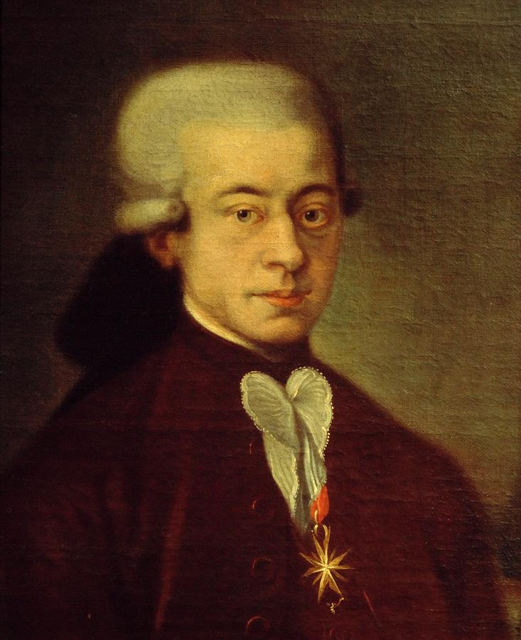 Leopold Mozart, Artist unknown. ANONIMO SIGLO XVIII. JOHANN WOLFGANG MOZART . Painting by Album