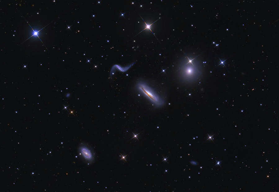 Leos Quartet Of Four Prominent Galaxies Photograph by Lorand Fenyes