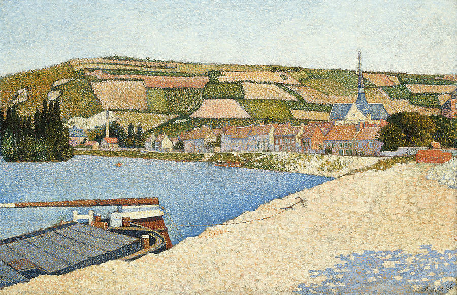 Les Andelys, Cote dAval Painting by Paul Signac