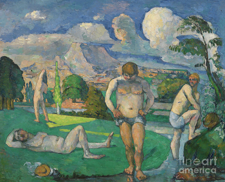Les Baigneurs au Repos Painting by Paul Cezanne