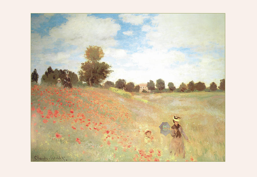 Les Coquelicots Painting by Claude Monet
