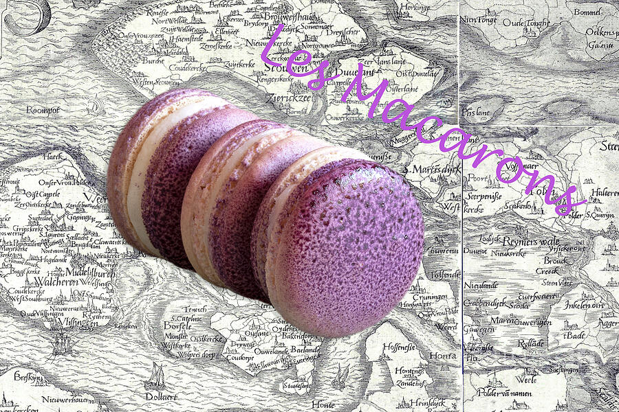 Cookie Mixed Media - Les Macarons by Elisabeth Lucas