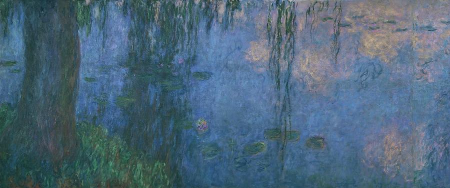 Les Nympheas, les Saules-water lillies and willows. Oil on canvas Inv. 20104. Painting by Claude Monet -1840-1926-