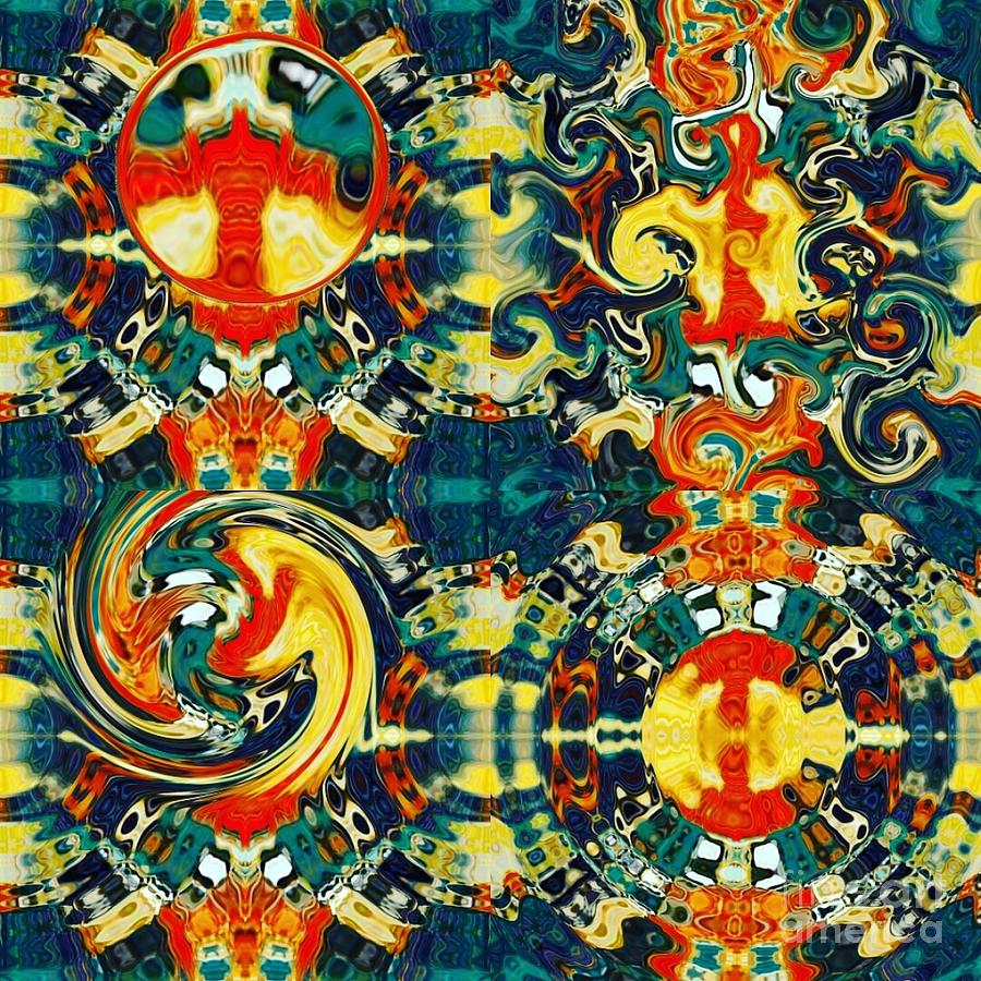 Abstrait Digital Art - Les Quatre Elements by A zakaria Mami Abstrait Digital Art - Les Quatre Elements by A zakaria Mami