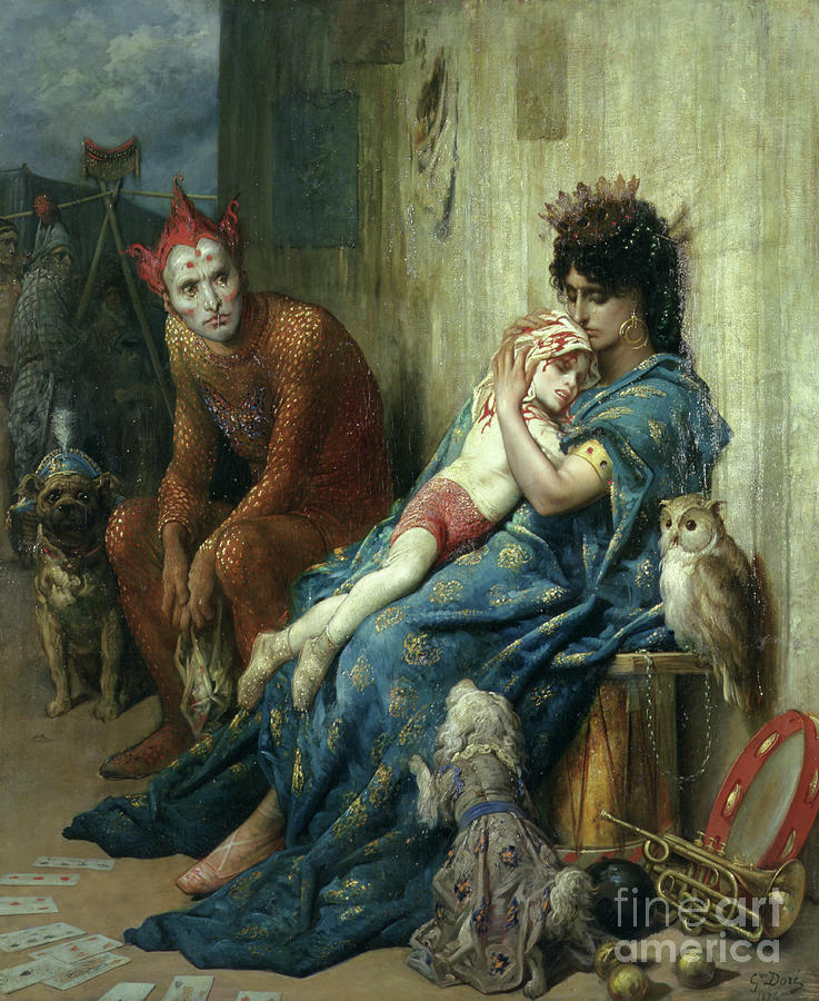 Les Saltimbanques, 1874 Painting by Gustave Dore