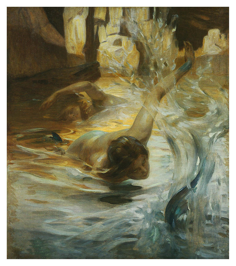 Les Sirenes / Naiads Painting by Paul Émiles Chabas | Pixels