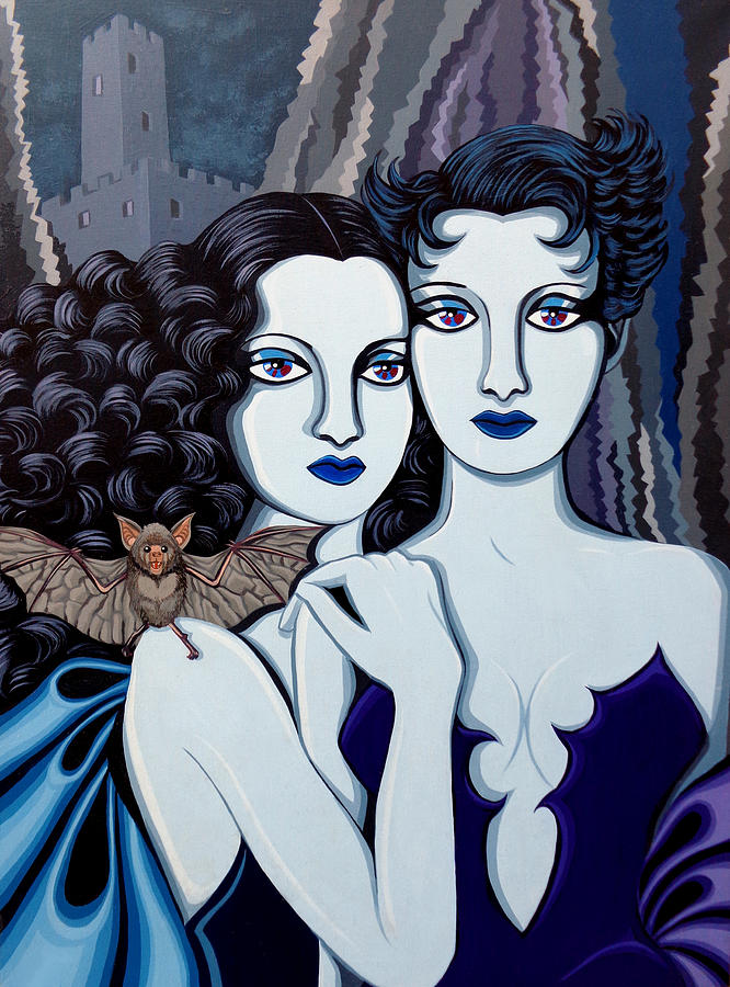 Les Vamperes Bleu Painting by Tara Hutton