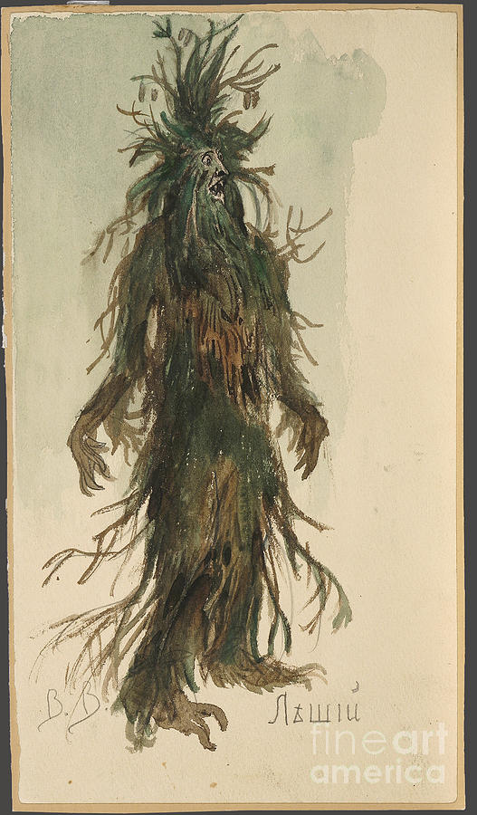 Leshy Costume Design For The Opera Snow Drawing by Heritage Images