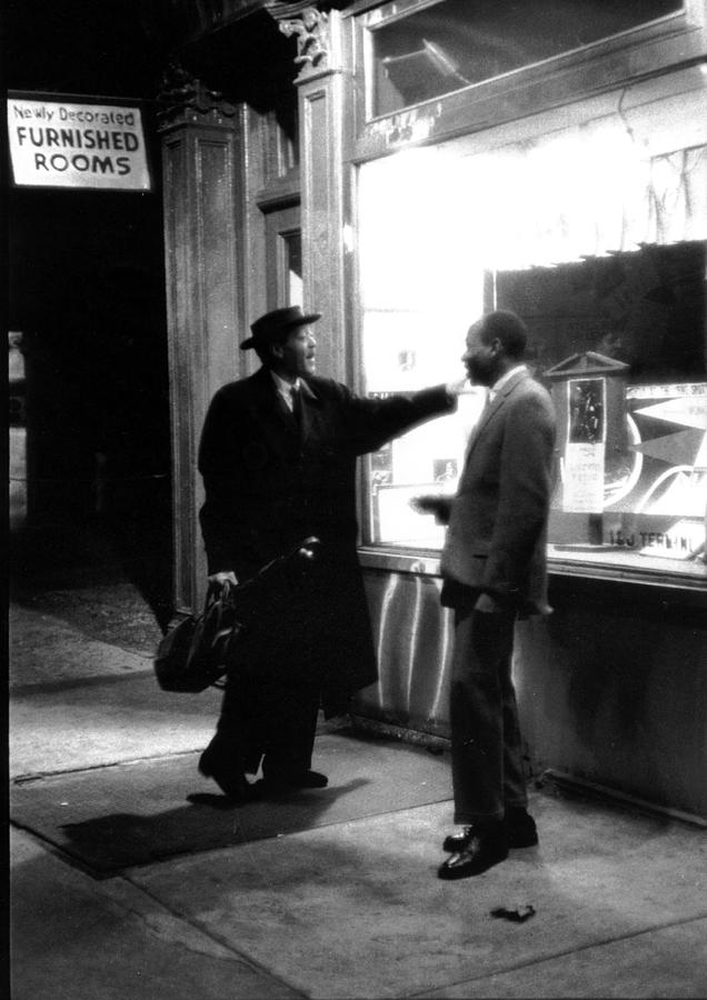 Lester Young & Hank Jones Outside The 5 Photograph by Herb Snitzer