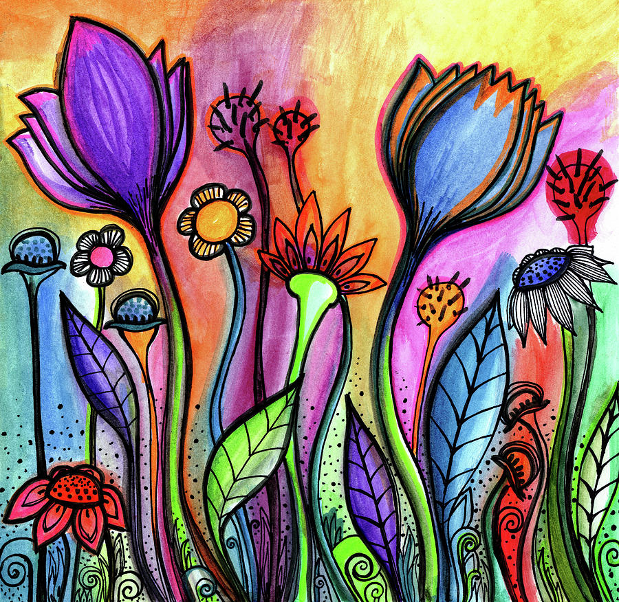 Flower Painting - Let There be light by Robin Mead