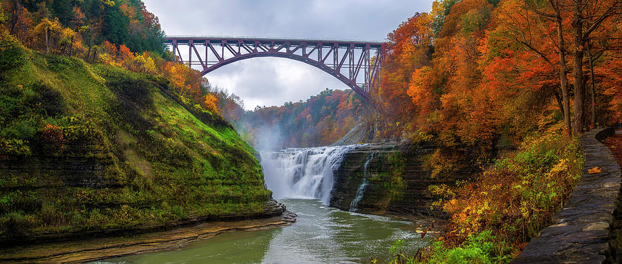 Letchworth Upper Falls Fall Splendor by Mark Papke Letchworth Upper Falls Fall Splendor by Mark Papke