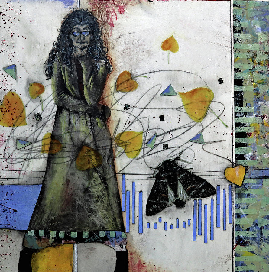 Moth Mixed Media - Lets See Where This Goes  by Laura Lein-Svencner