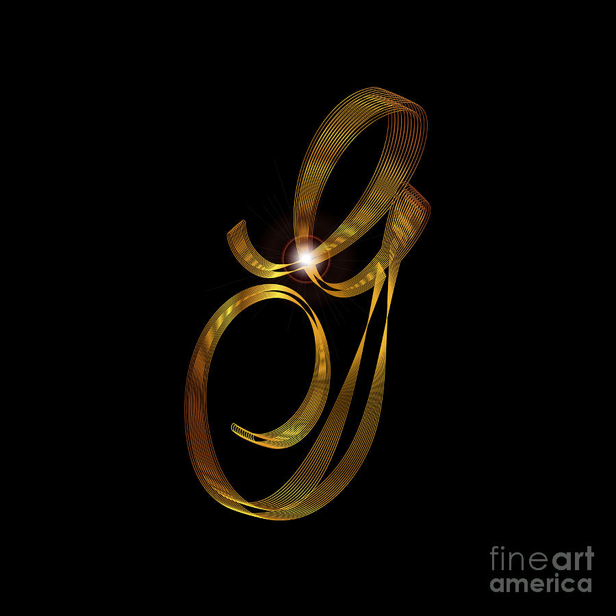 Letter G In Gold Digital Art by Bigalbaloo Stock - Fine Art America