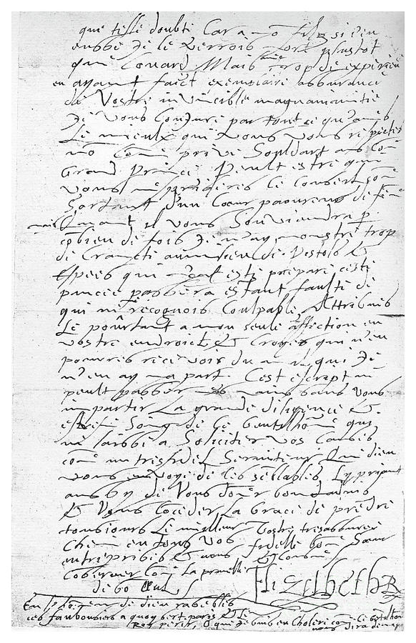 Letter Written By Queen Elizabeth I Drawing by Print Collector