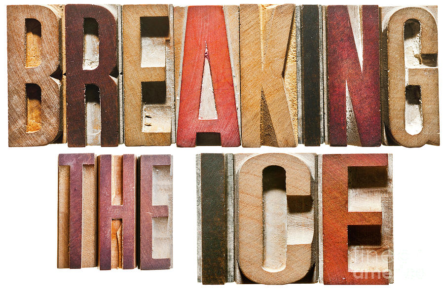 Breaking The Ice Photograph - Letterpress Letters BREAKING THE ICE by Donald Erickson