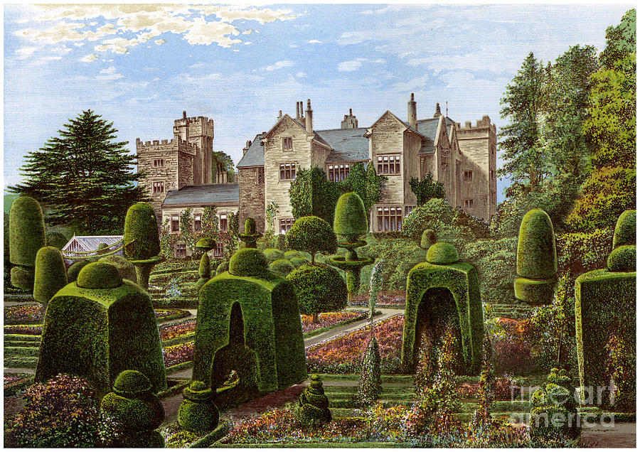 Levens Hall, Cumbria, C1880 Drawing by Print Collector
