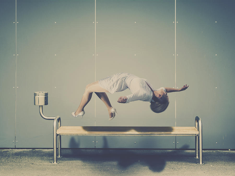 Bed Photograph - Levitation by Tadej Turk