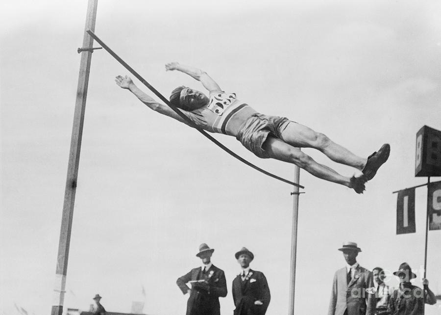 Lewden Of France During The High Jump Photograph by Bettmann