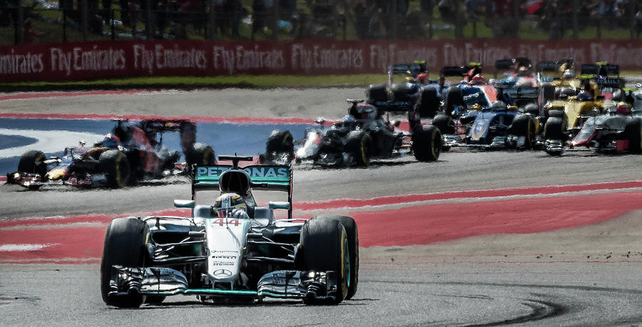 Lewis Hamilton, 2016 US Grand Prix Photograph by Dave Wilson