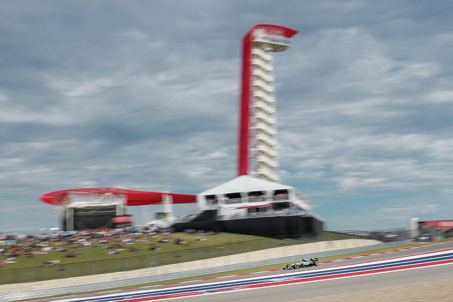 Lewis Hamilton and the CoTA Tower Photograph by Dave Wilson
