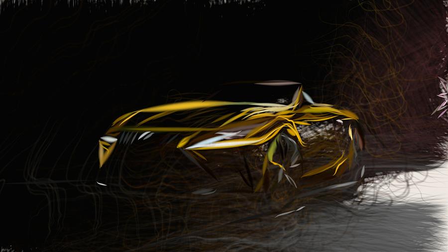 Lexus LF C2 Drawing Digital Art by CarsToon Concept