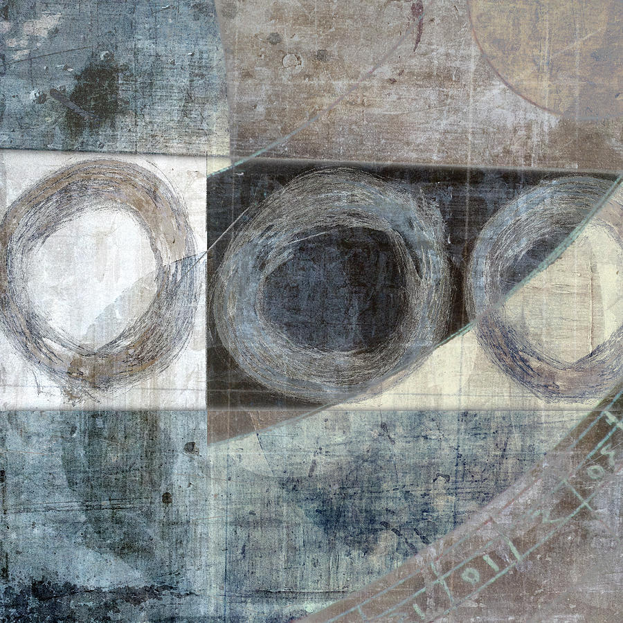 Abstract Mixed Media - Ley Lines by Carol Leigh