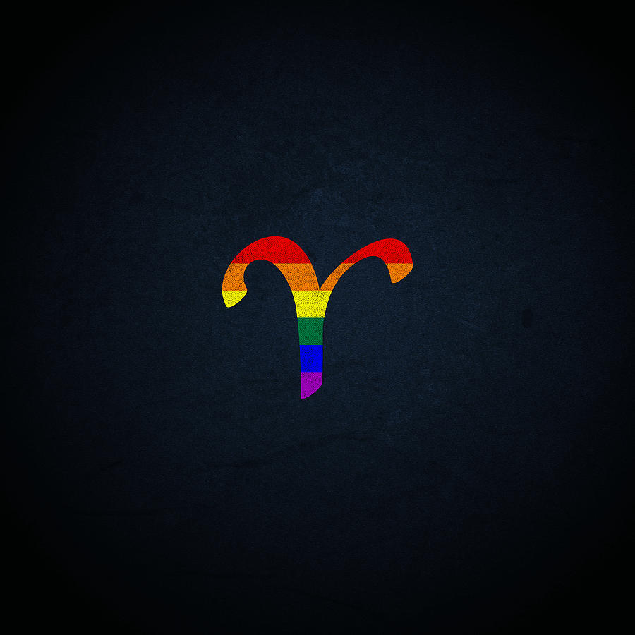 Lgbt Gay Pride Flag Aries Zodiac Sign Digital Art By Patrick Hiller