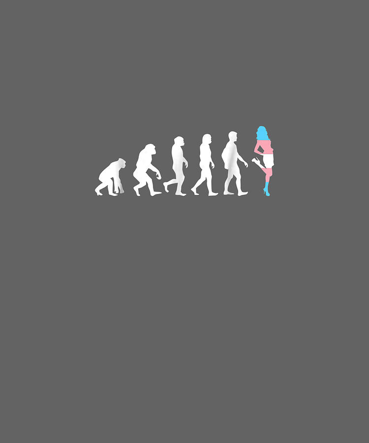 Lgbt Gay Pride Transgender Human Evolution T-shirt Digital Art by Do David