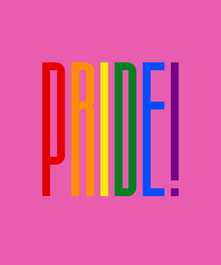 Lgbt Gay Pride Typography Rainbow Flag Colors
