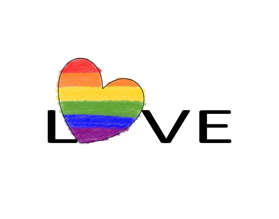 gay pride rainbow lineart