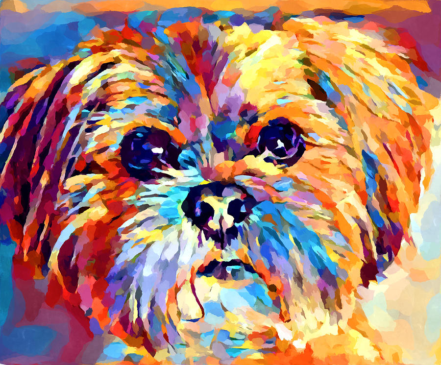 Lhasa Apso 3 Painting by Chris Butler