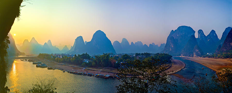 Li River At Sunrise Photograph by Albert Photo