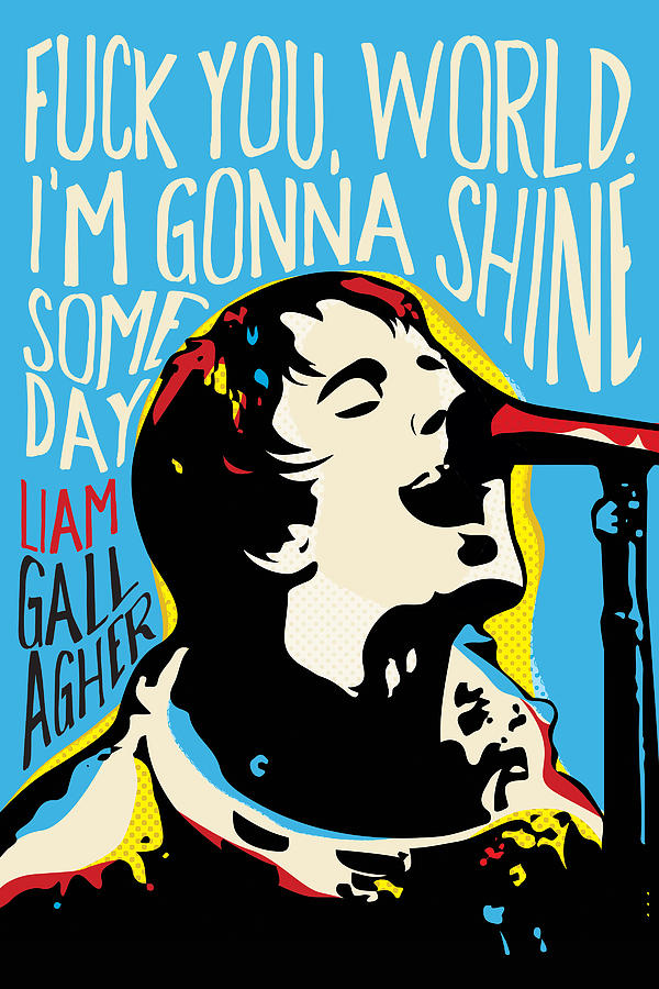 Liam Gallagher 24 x 36 Digital Art by BONB Creative - Pixels