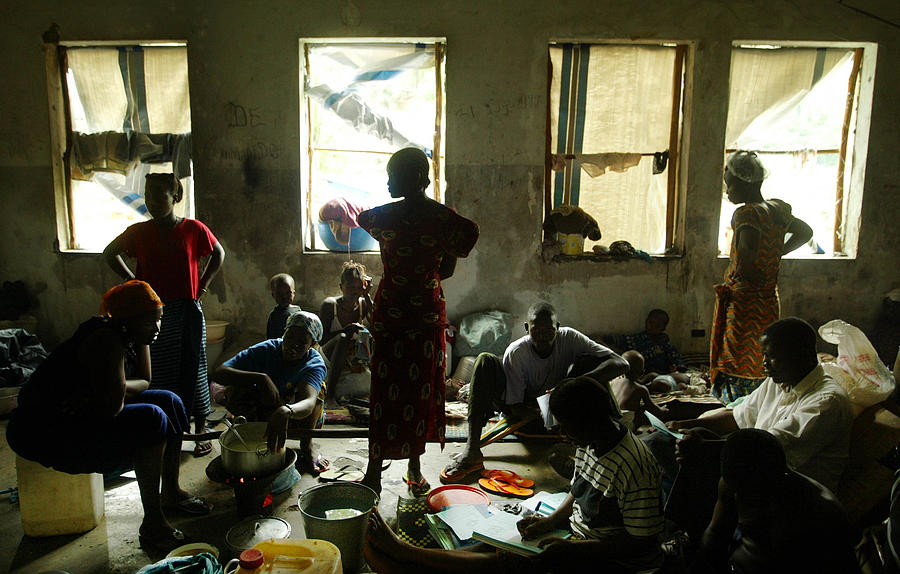 Liberians Flee Fighting To The Capital Photograph by Chris Hondros