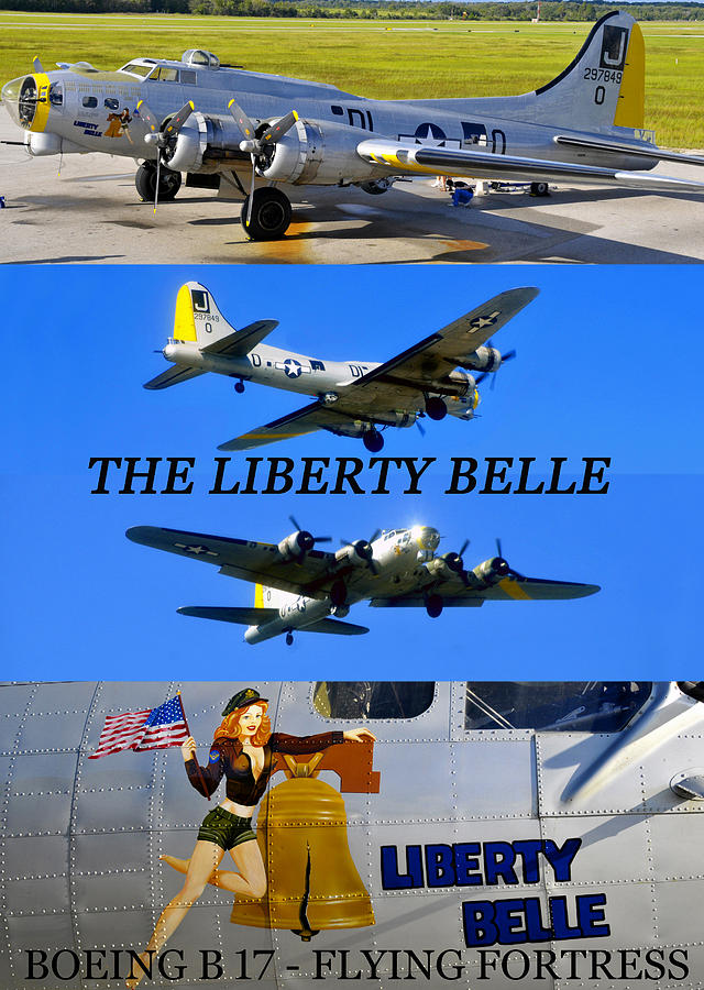 Liberty Belle B 17 tall poster Photograph by David Lee Thompson