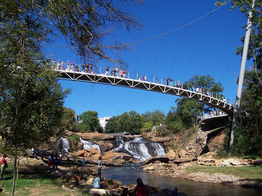 Liberty Bridge at Falls Park Photograph by Anthony Stone | Pixels