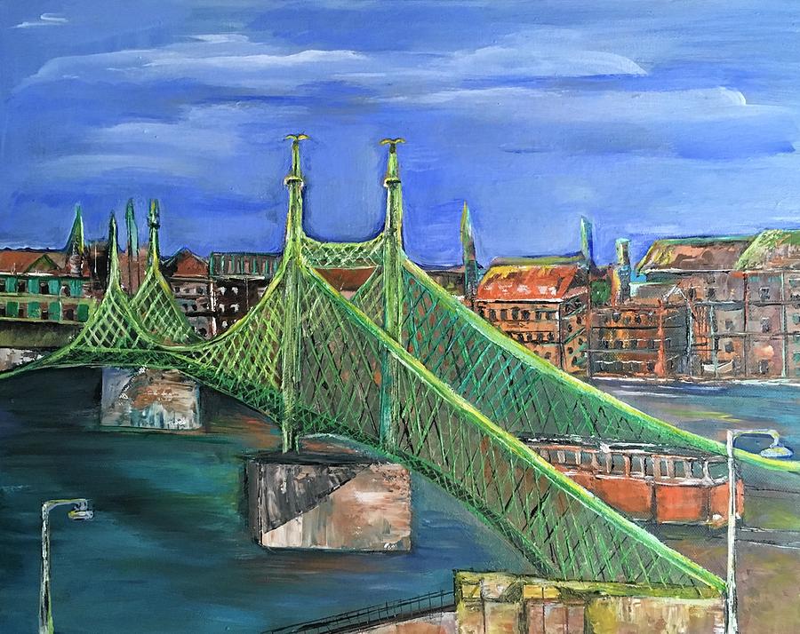 Liberty Bridge Painting by Maria Karlosak