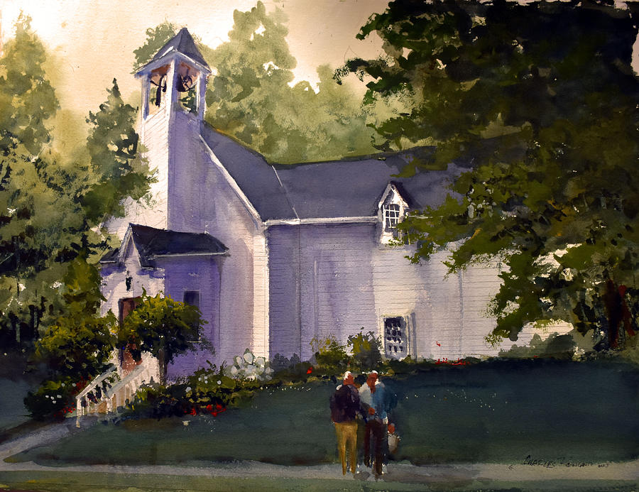 Liberty Chapel 2019 Painting by Charles Rowland