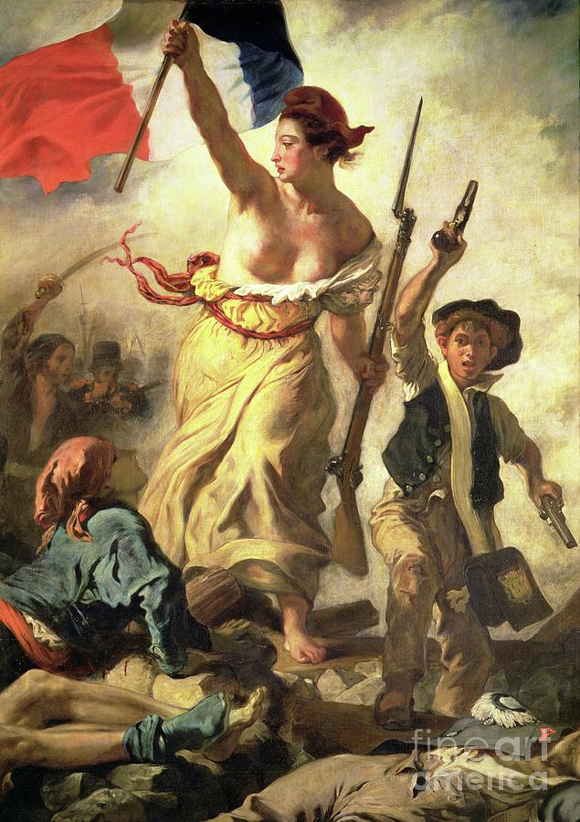 Liberty Leading The People, 28 July 1830, C.1830-31 Painting by Eugene Delacroix