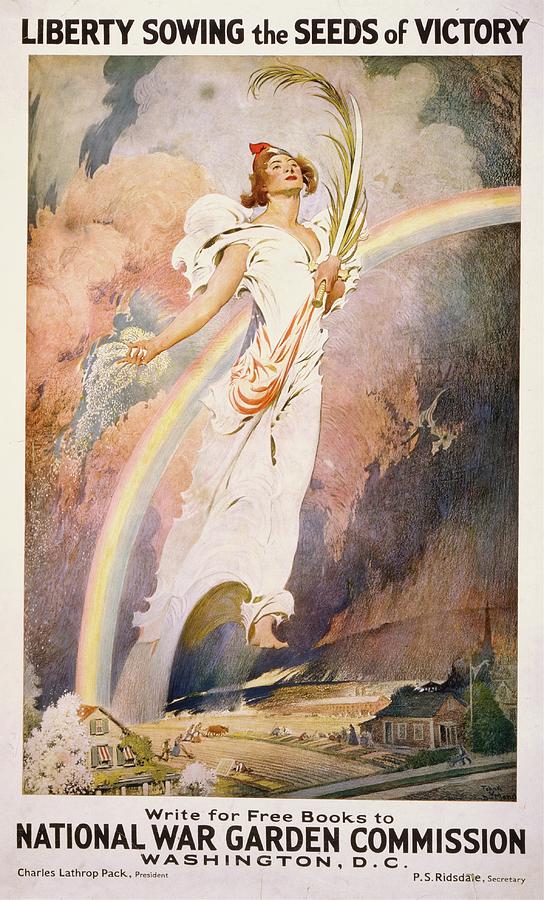 Propaganda Painting - Liberty Sowing The Seeds Of Victory by Frank Vincent Dumond