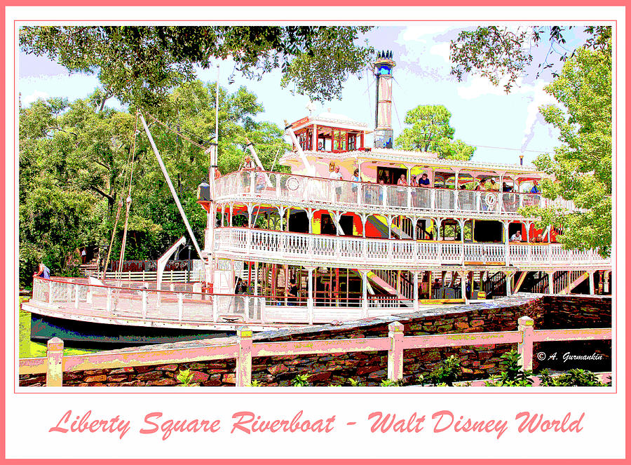 Liberty Square Riverboat Walt Disney World Digital Art by A Macarthur Gurmankin