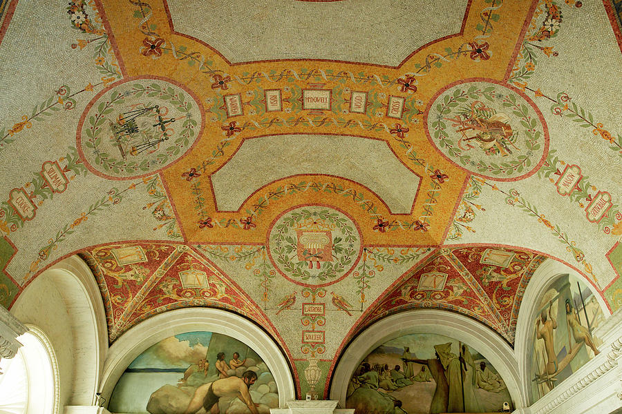 Library of Congress Masonic Architecture Painting by Carol  Highsmith