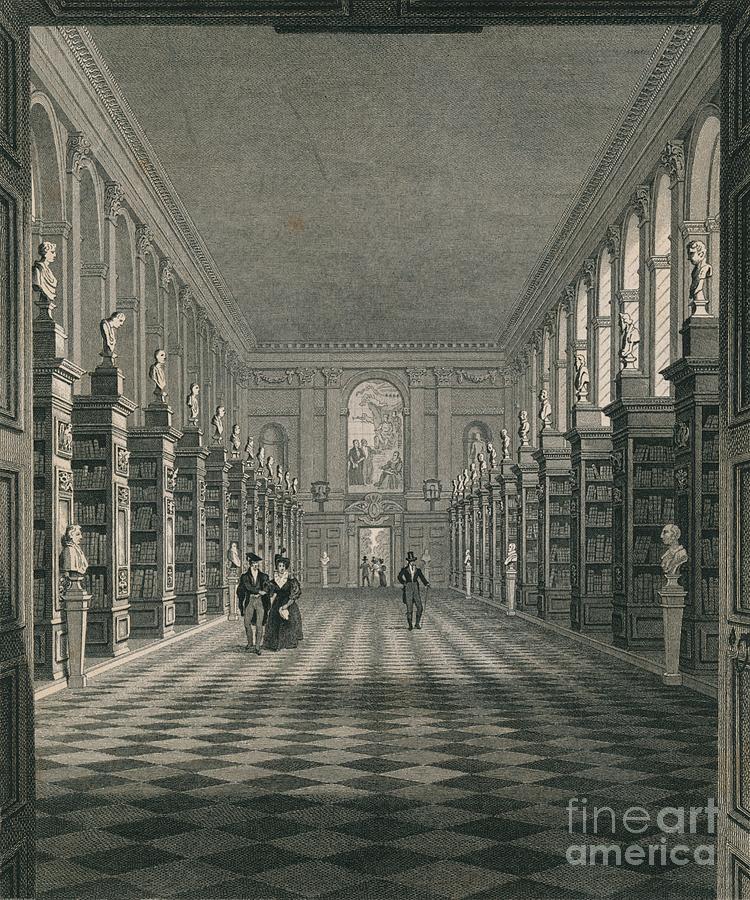 Library, Trinity College, Cambridge Drawing by Print Collector