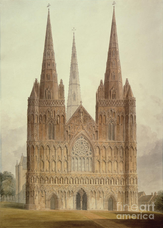 Lichfield Cathedral Painting by English School - Fine Art America