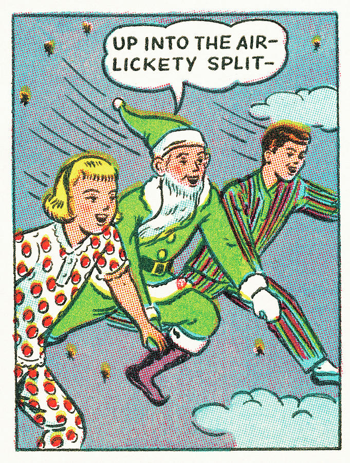 Christmas Drawing - Lickety split by CSA Images