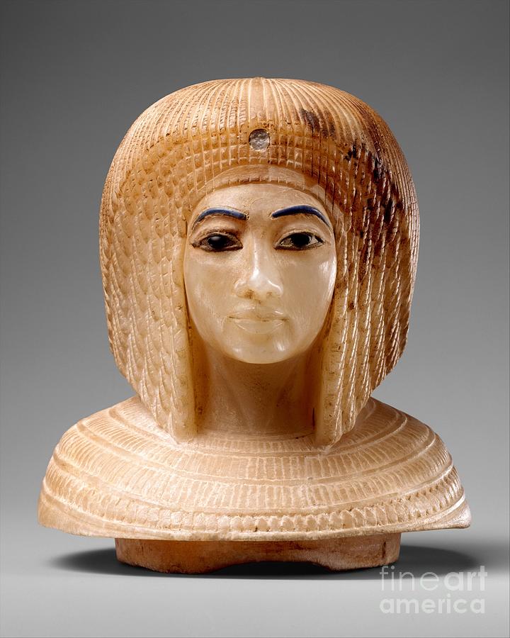 Lid In The Shape Of A Royal Womans Head Photograph by Egyptian 18th Dynasty