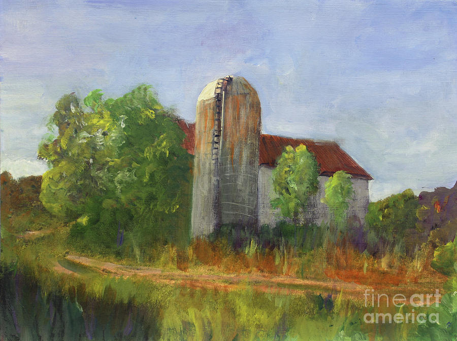 Lidback Farm Barn Painting by Donna Walsh