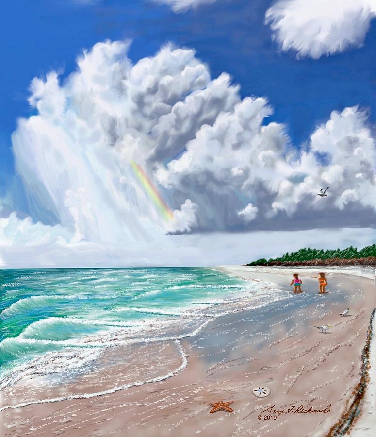 Lido Key Beach Thunderstorm 2017 Digital Art by Gary F Richards